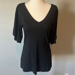 Banana Republic black 3/4 sleeve top sz S loose fit